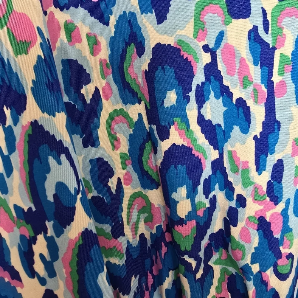 NWT Cupshe AbstractcVibrant Blue Green Pink Shorts Romper
